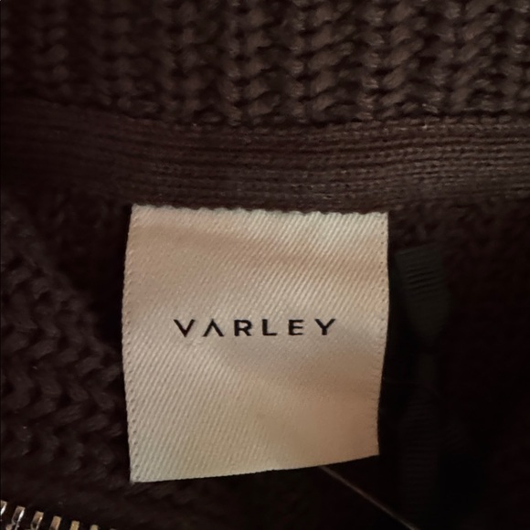 Varley Women’s Brown Half-Zip Rib & Marled Knit Sweater - Picture 3 of 7